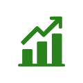 Higher profit margin icon