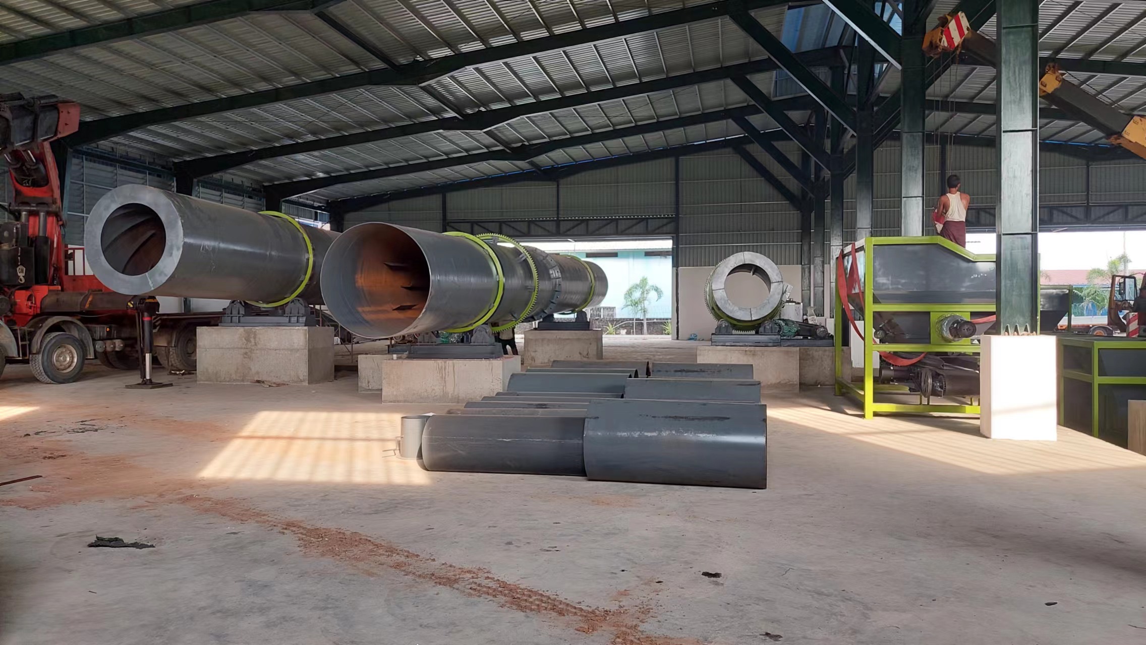 Organic fertilizer granulation equipment installed in Myanmar