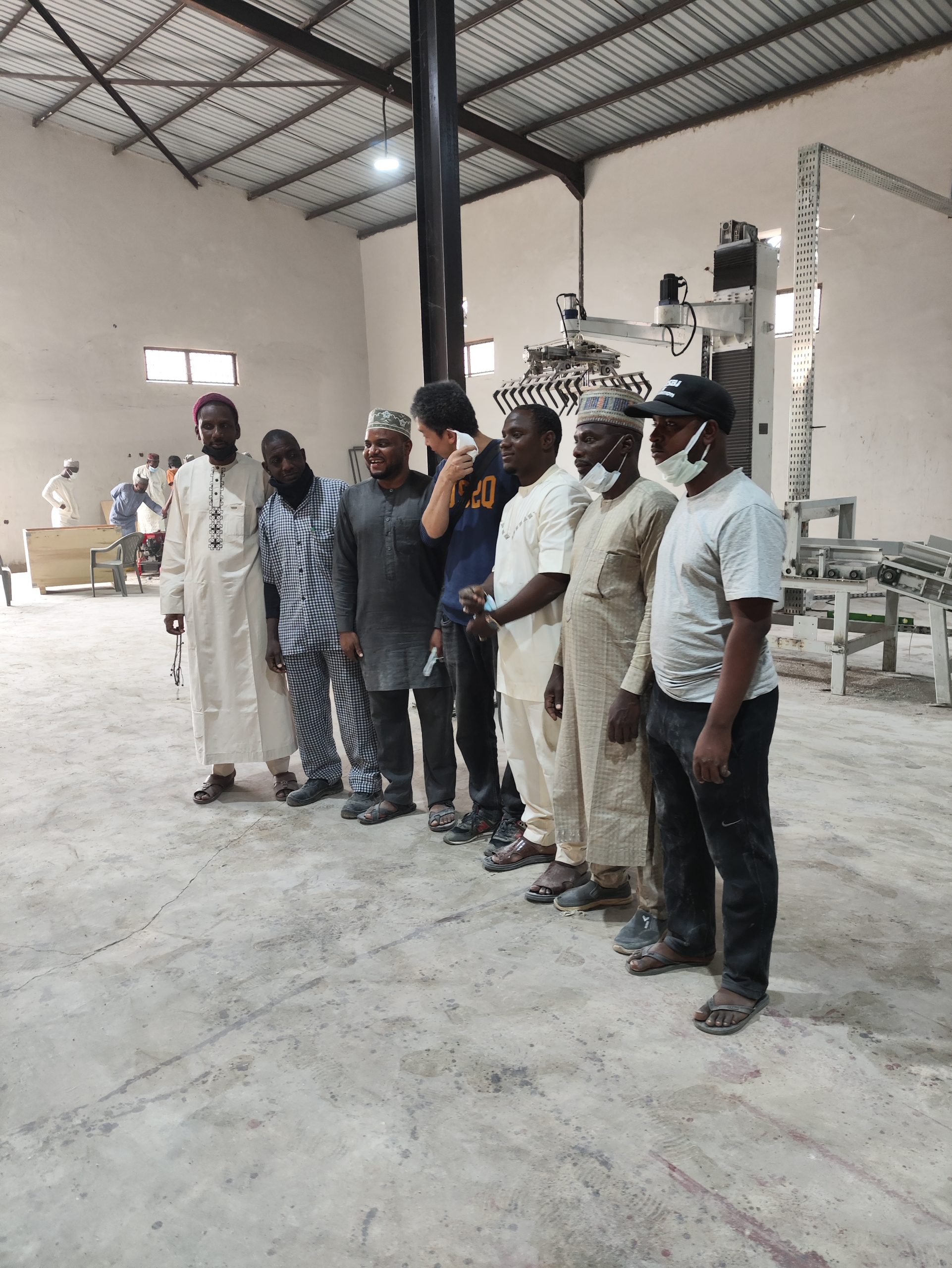 BB fertilizer line installation team in Nigeria