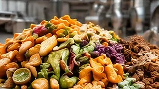 Organic & food residues material illustration