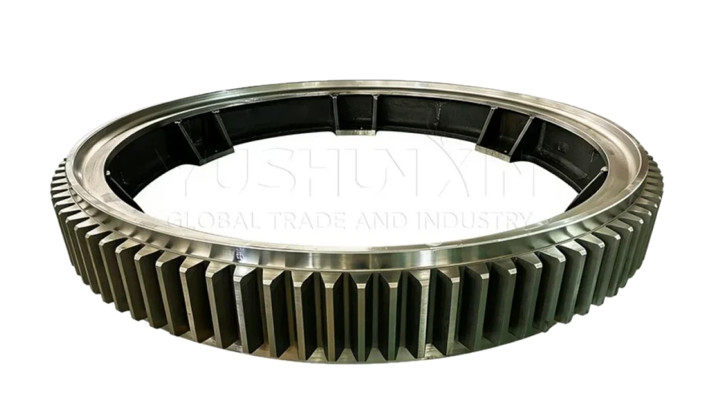 Large gear ring for rotary drum dryer