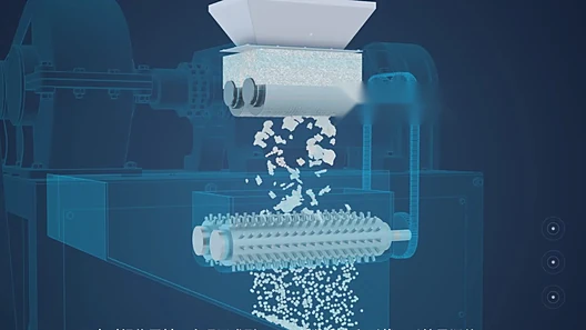 Dry extrusion material illustration