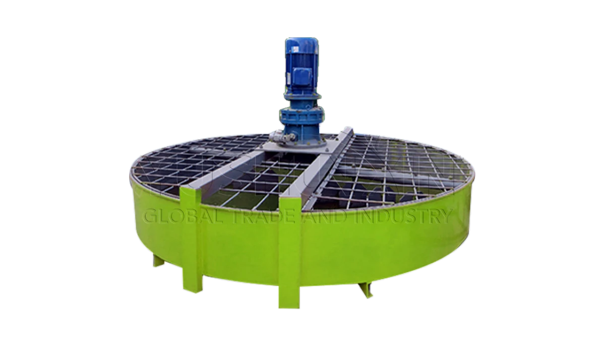Vertical disc fertilizer mixer